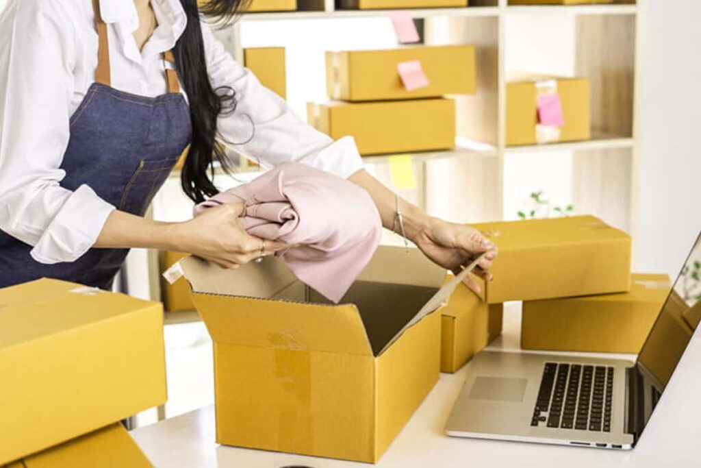 Business storage services in Dubai with organized boxes